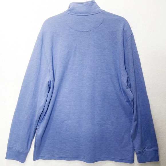Vineyard Vines Men's Club Blue Quarter Zip Pullover Sweater Size XL Super Soft - Picture 2 of 6